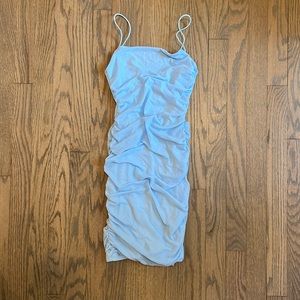 NWT HELLO MOLLY NEVER WORN FITTED BABY BLUE DRESS (XS)